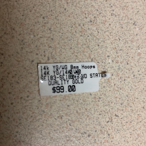 14K Gold Double Pair Small Hoop Earrings - Picture 3 of 6